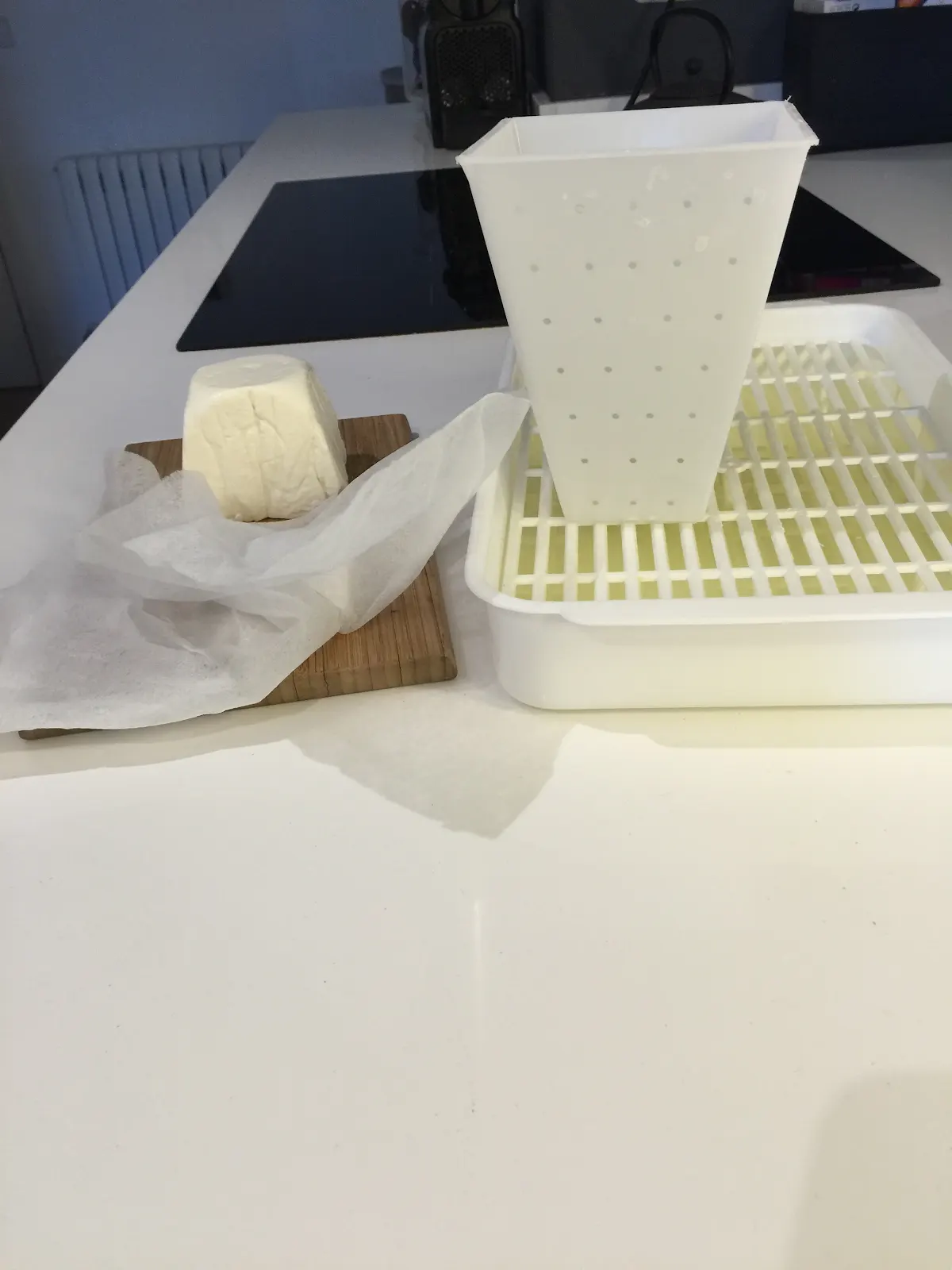 Queso fresco servido listo para consumo